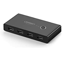 Los mejores  - UGREEN KVM Switch USB 2.0- Conmutador USB 2 Entradas y 4 Salidas- Ladron USB KVM con 2 Cable USB para Compartir 4…
